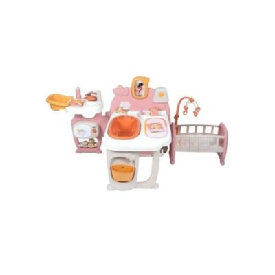Maison pour poupons SMOBY Baby Nurse 3 pièces rose blanc 19 accessoires