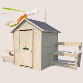 Maisonnette avec table et cuisine pour enfants  Blanche