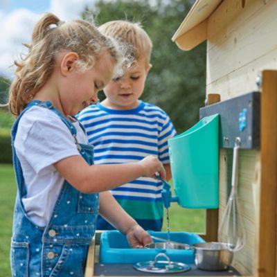 Maisonnette cabane enfant + cuisine extérieure REFUGE en bois  marron