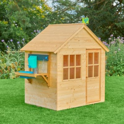 Maisonnette cabane enfant + cuisine extérieure REFUGE en bois  marron