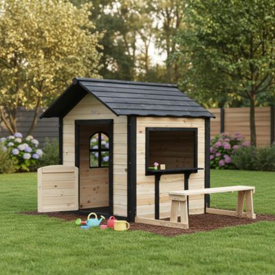Maisonnette enfant bois thermo-traité Abracadaprout Schproutch 1,6m²