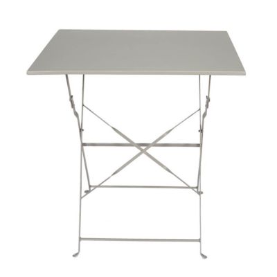 MALAM - Table de Repas Carrée Pliante Taupe