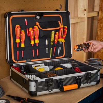 Malette à outils vide en aluminium Magnusson 6 compartiments
