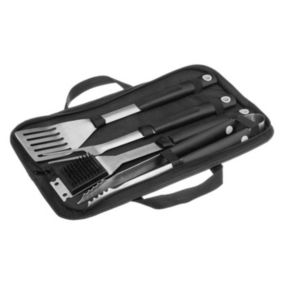 Malette pour Barbecue "4 Ustensiles" 52cm Noir