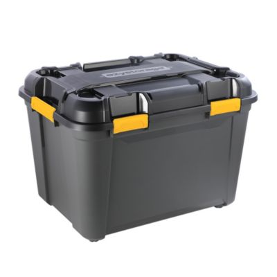 Malle de rangement 160 L Ezy Storage Bunker noir et jaune avec couvercles