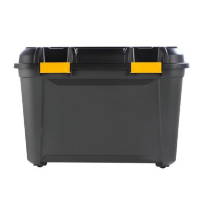 Malle de rangement 160 L Ezy Storage Bunker noir et jaune avec couvercles