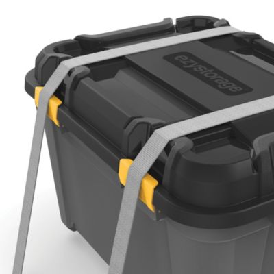 Malle de rangement 160 L Ezy Storage Bunker noir et jaune avec couvercles