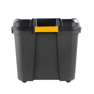 Malle de rangement 160 L Ezy Storage Bunker noir et jaune avec couvercles