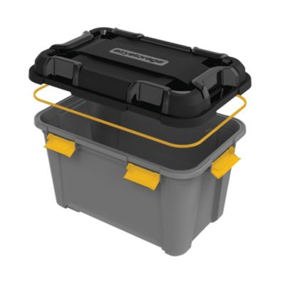 Malle de rangement 160 L Ezy Storage Bunker noir et jaune avec couvercles