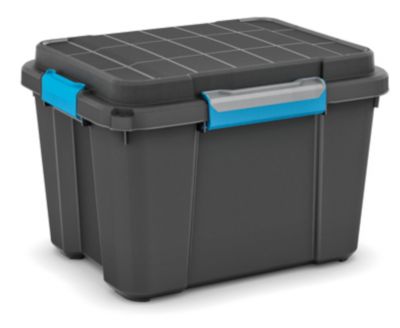 Malle de rangement 45 L noir avec couvercles Keter Scuba