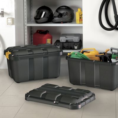 Malle de rangement 49L Skyda Form noir et jaune avec couvercles