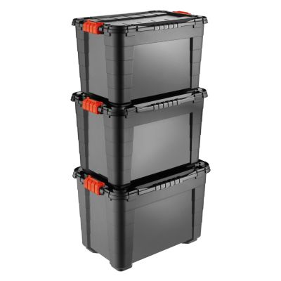 Malle de rangement 60L Tontarelli avec couvercle vendue par 3 pièces