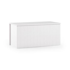 Malle Ditalen, Grande boîte de rangement polyvalente, Coffre moderne, 100% Made in Italy, 90x45h45 cm, Blanc