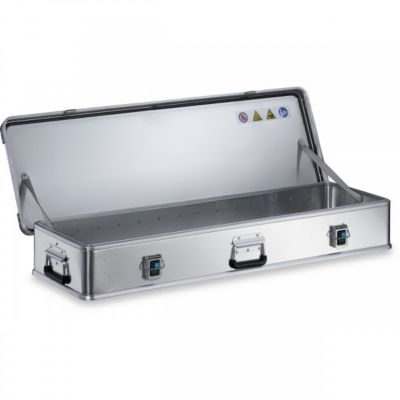 Malle Métallique en Aluminium longue largeur 1 m à 1,7 m - 120 x 40 x 18 cm