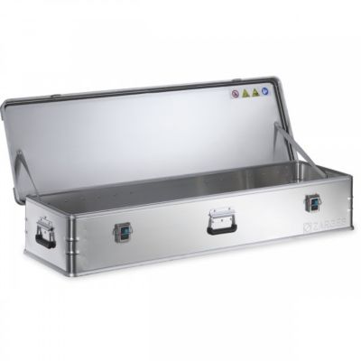 Malle Métallique en Aluminium longue largeur 1 m à 1,7 m - 140 x 45 x 25 cm
