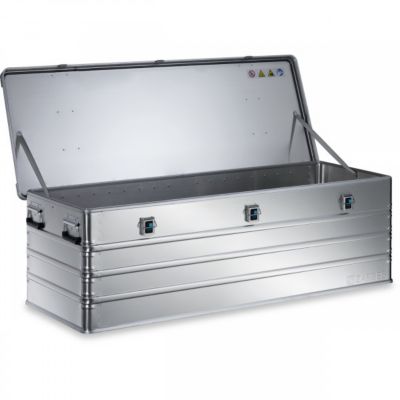 Malle Métallique en Aluminium longue largeur 1 m à 1,7 m - 160 x 60 x 49,5 cm