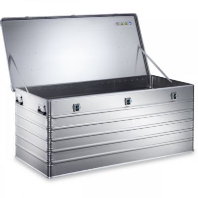Malle Métallique en Aluminium longue largeur 1 m à 1,7 m - 170 x 80 x 70 cm