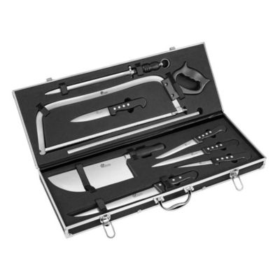 Mallette de boucher en aluminium avec 8 outils de préparation