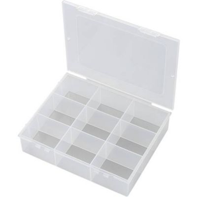 Mallette de rangement compartiments fixes TRU COMPONENTS E-112-1 9 compartiments transparent