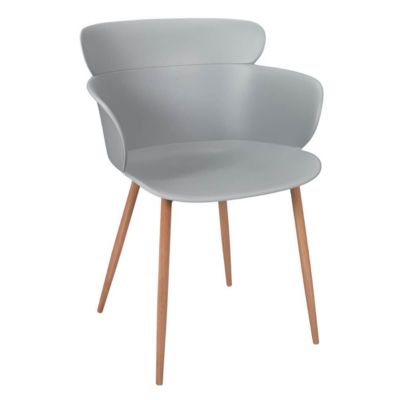 MALYA - Lot de 2 Fauteuils Scandinaves Gris