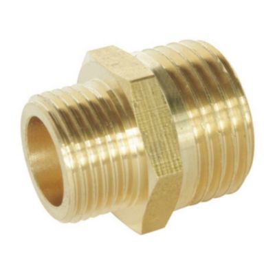 Mamelon réduit laiton Mâle 15/21 (1/2") - Mâle 12/17 (3/8") - sac het de 2 pièces