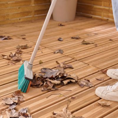 Manche à balais en métal GoodHome gris clair L.117cm