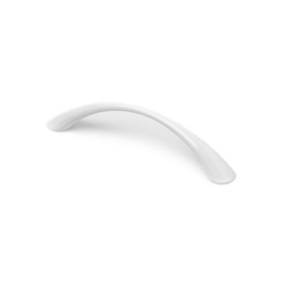 Manche en zamak avec une finition blanche, dimensions: 151x20x33mm et inserts: 128mm-