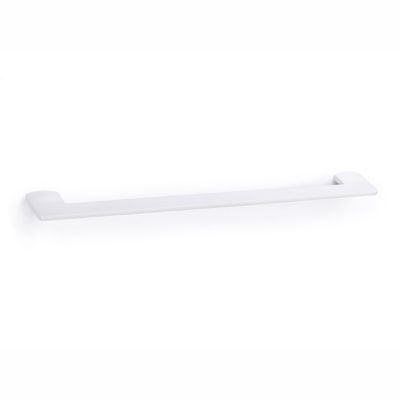 Manche en Zamak finition blanc mat, dimensions: 350x40x10mm et inserts: 320mm-