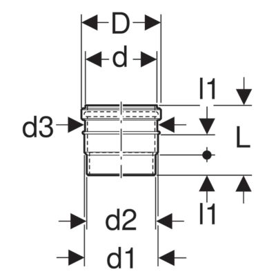 Manchon de raccordement PVC PE - GEBERIT - 359.144.11.1