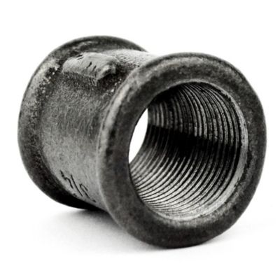 Manchon F/F fonte noire 12x17mm (3/8'')