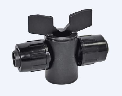 Vanne à Bille 3 Voies En Polyéthylène - Pour Tuyaux PE 20 à 50 Mm - Contrôle Débit D'Eau - Installation Rapide Sans Soudure