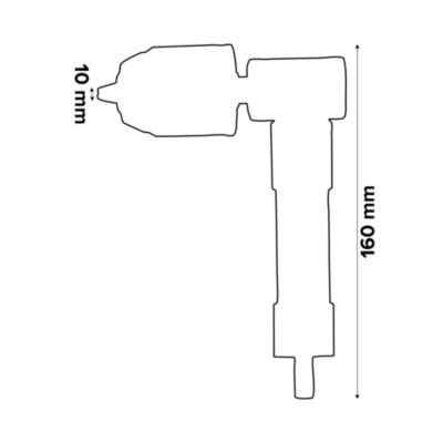 Mandrin sans clé coudé 10 mm Erbauer