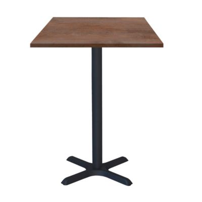 Mange-debout 60x60cm - modèle Dina bronze oxydé - Restootab