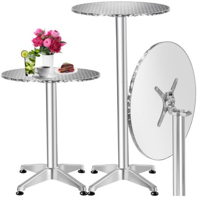 Mange debout en Aluminium rond Réglable en hauteur 60 x 75/115 cm