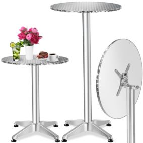 Mange debout en Aluminium rond Réglable en hauteur 60 x 75/115 cm