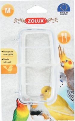 Mangeoire avec grille Zolux taille M pour oiseaux