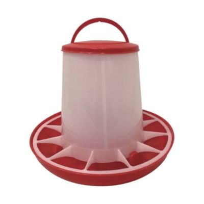 Mangeoire poules 6 kg plastique diametre 32 cm avec anse suspendue ou au sol