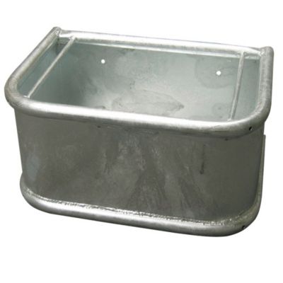 Mangeoire rectangulaire zinguée 35 L - Tôle robuste avec vidange