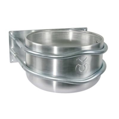 Mangeoire ronde inox grands animaux 18 L - fixation murale