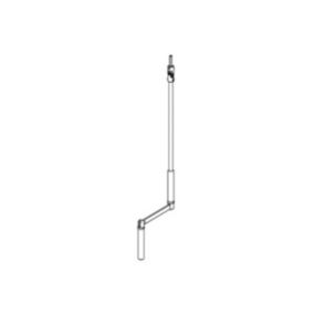 MANIVELLE COMPLETE DIAMETRE 12 LG1550 POUR MANOEUVRE DE SECOURS (BLANC RAL9010)