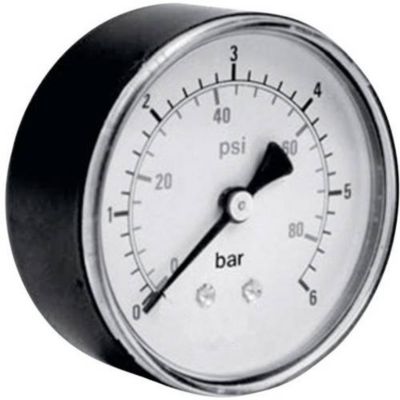 Manomètre ICH 306.63.-1 diamètre 63 mm raccord arrière G1/4, plage 0 à 0 bar