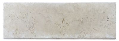 Marche d'escalier en travertin beige Medium Light - Bord Rond - 33 x 100 x 3 cm - pièce - C-NEGOCE