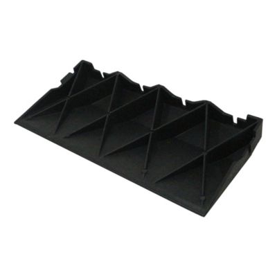 Marche de terrasse composite aspect pierre anthracite Angara Klikstrom 40 x 20 cm