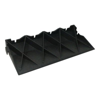 Marche de terrasse composite aspect pierre anthracite Angara Klikstrom 40 x 20 cm