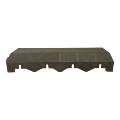 Marche de terrasse composite marron Angara Klikstrom 40 x 20 cm