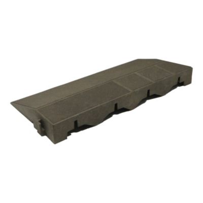 Marche de terrasse composite marron Angara Klikstrom 40 x 20 cm