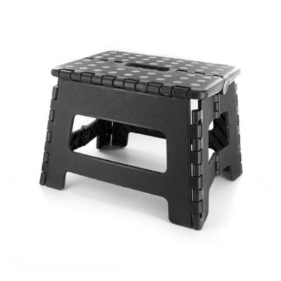 Marche pied pliable compact noir