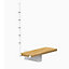 Marche supp escalier Magia 90Xtra, L.80cm blanc/chêne