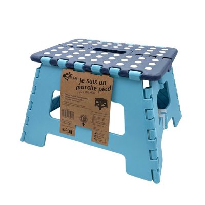 Marchepied 1 marche H.22 cm bleu gris