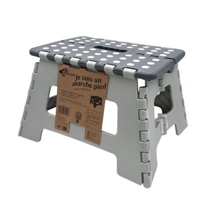 Marchepied 1 marche H.22 cm gris clair / foncé